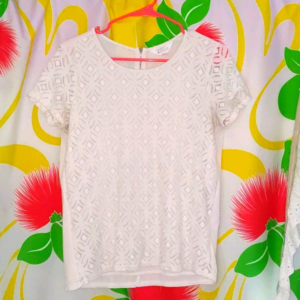 Market & Spruce Hans crochet front top